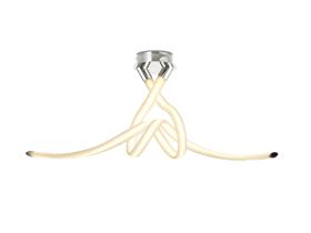 M6723  Armonia 50W LED Semi Flush Bow White